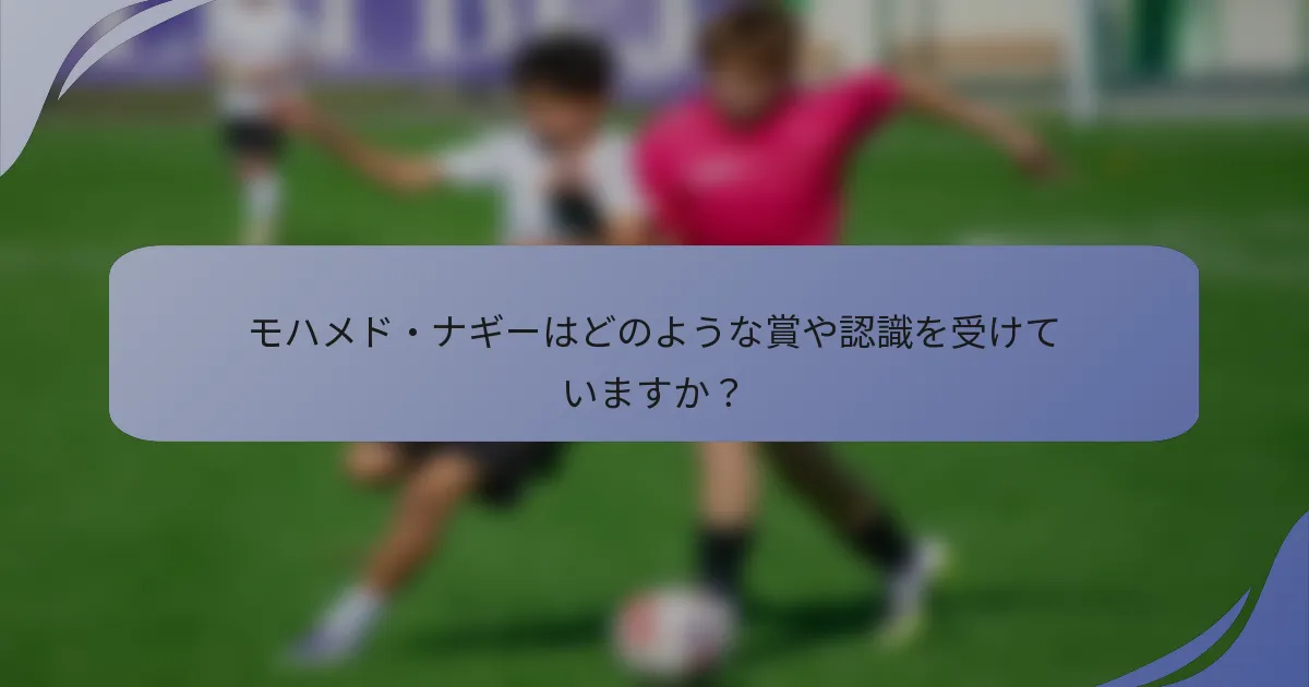 モハメド・ナギーはどのような賞や認識を受けていますか？